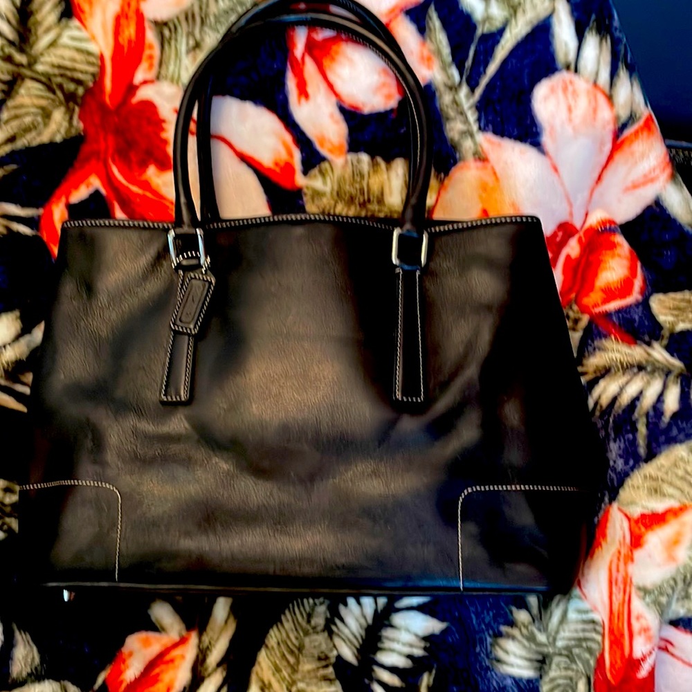 Coach Black Leather shoulder Tote